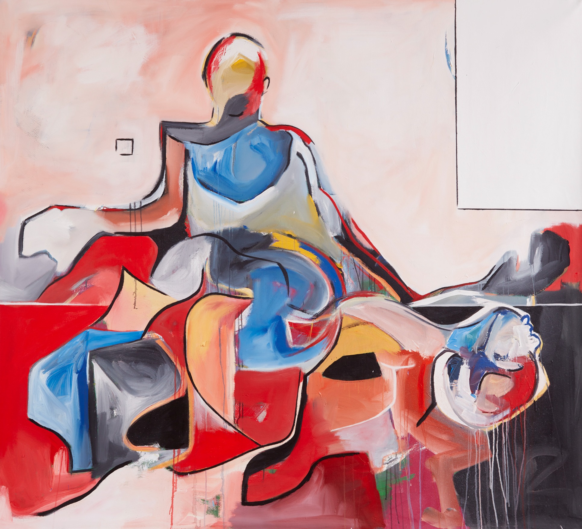 Emmett Floyd, Johnny Was, 2021, viscous acrylic and latex paint on canvas, 66 by 72 in.